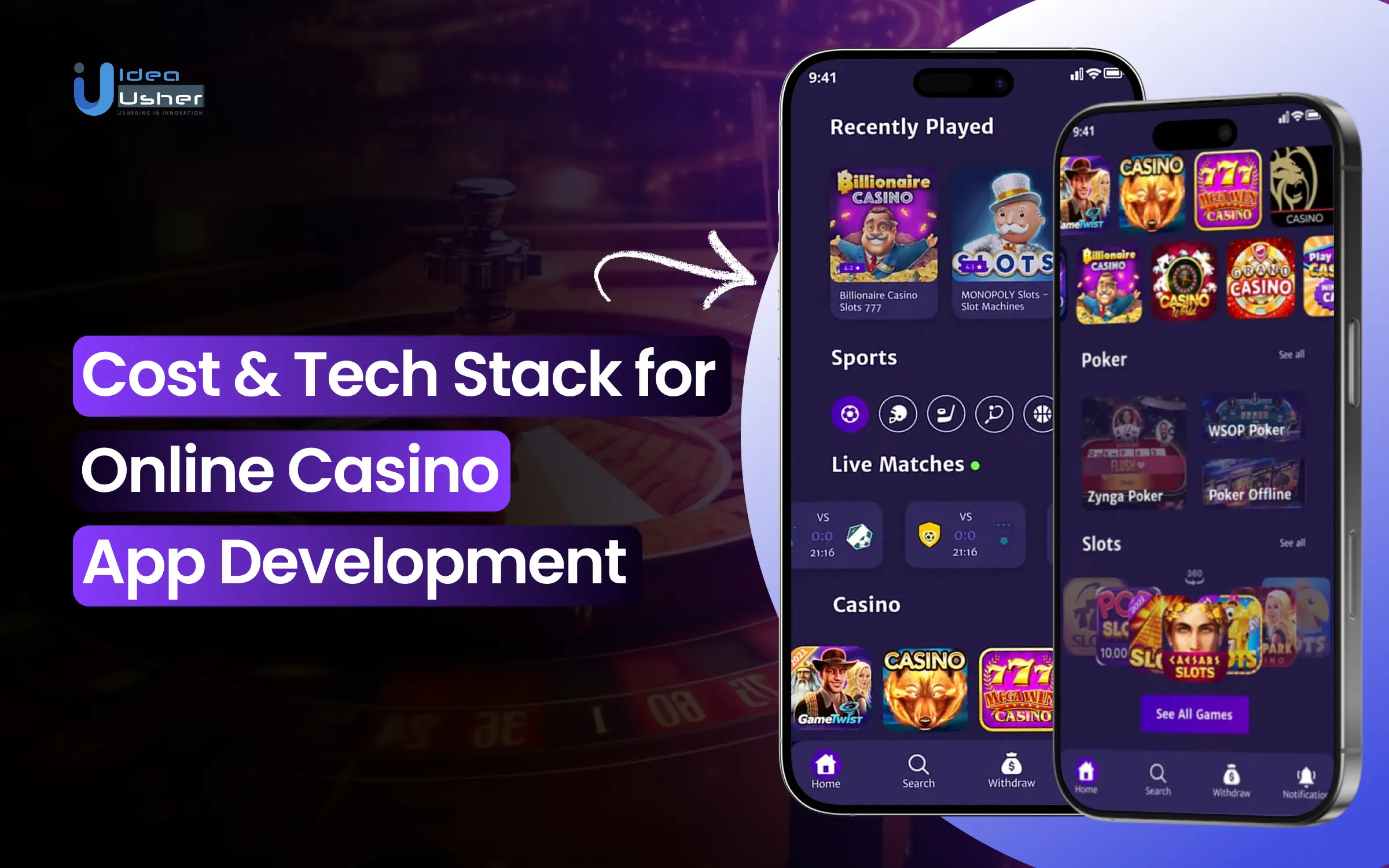 Cost & Tech Stack for Online Casino App Development