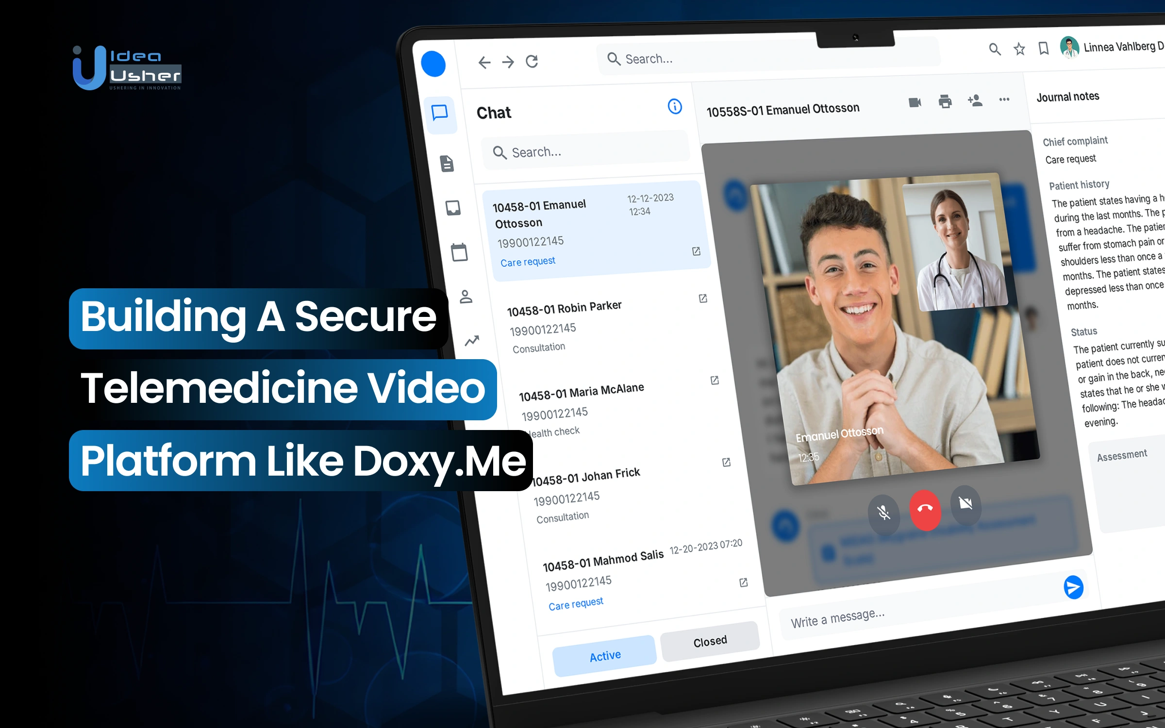 Secure Telemedicine Video Platform Like Doxy.me development