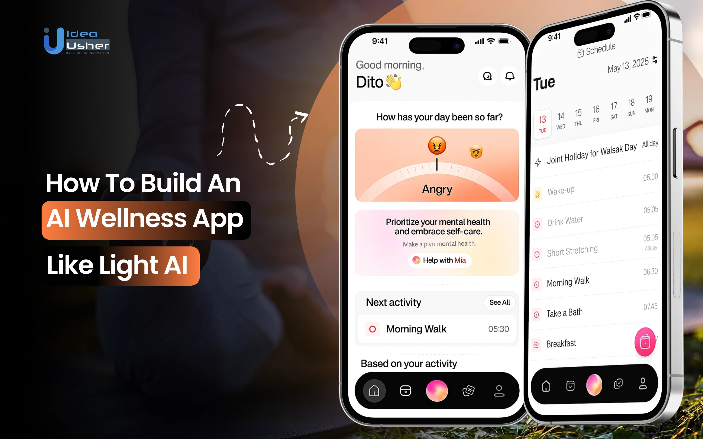 AI Wellness App Like Light AI development
