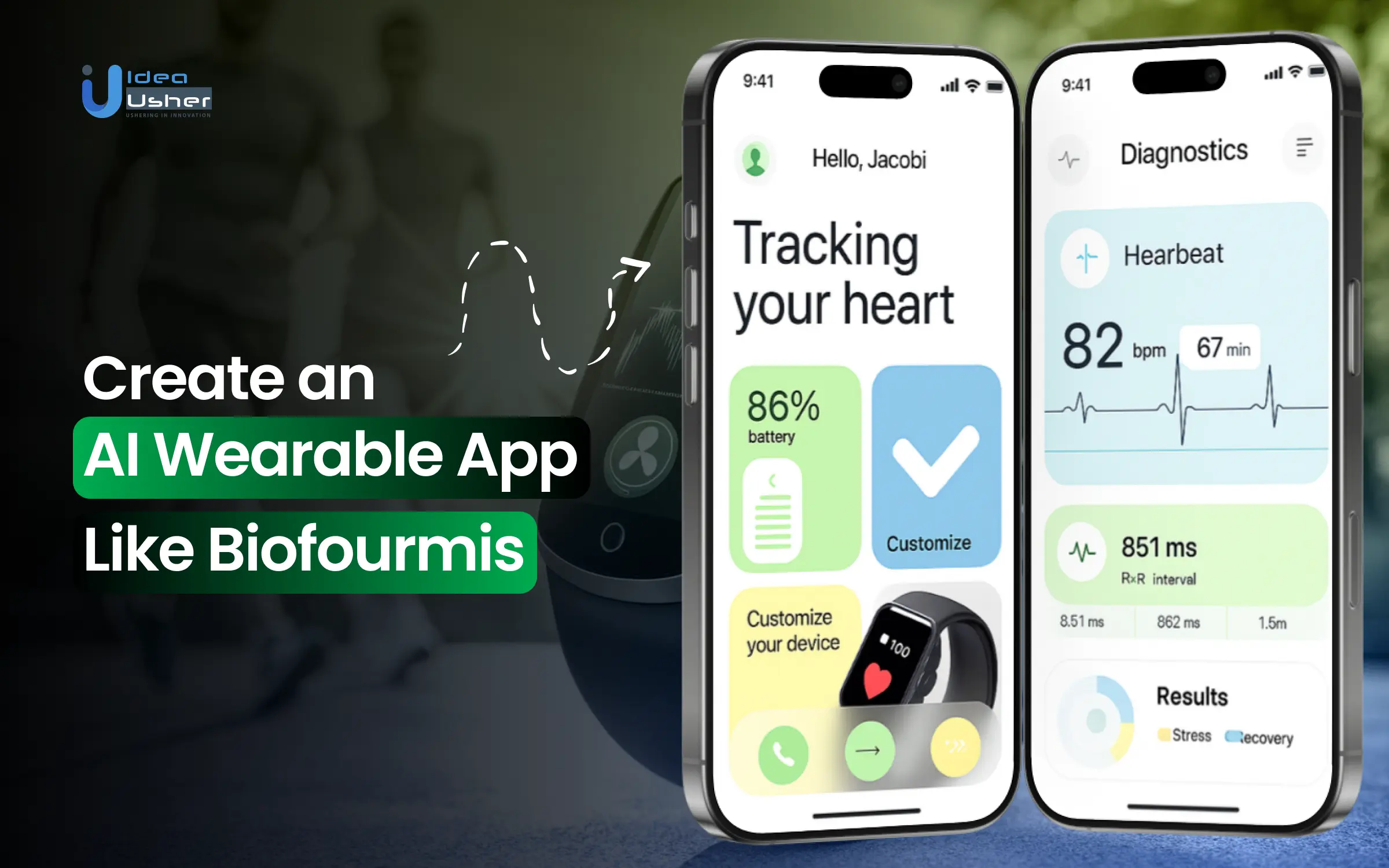 AI health tracking wearable app like Biofourmis development