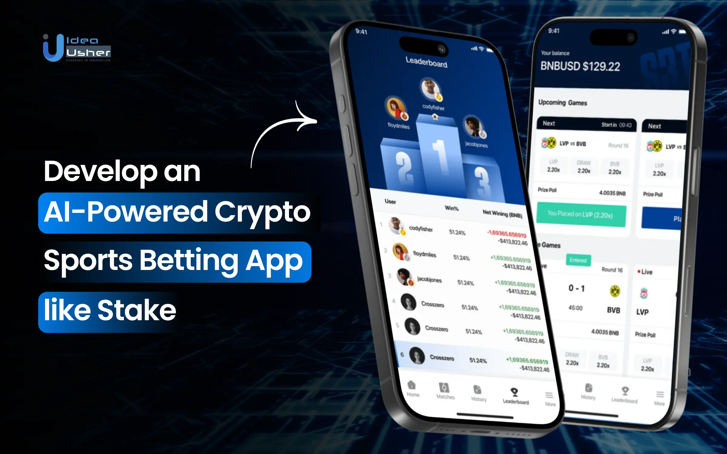 AI Crypto Sports Betting App like Stake development