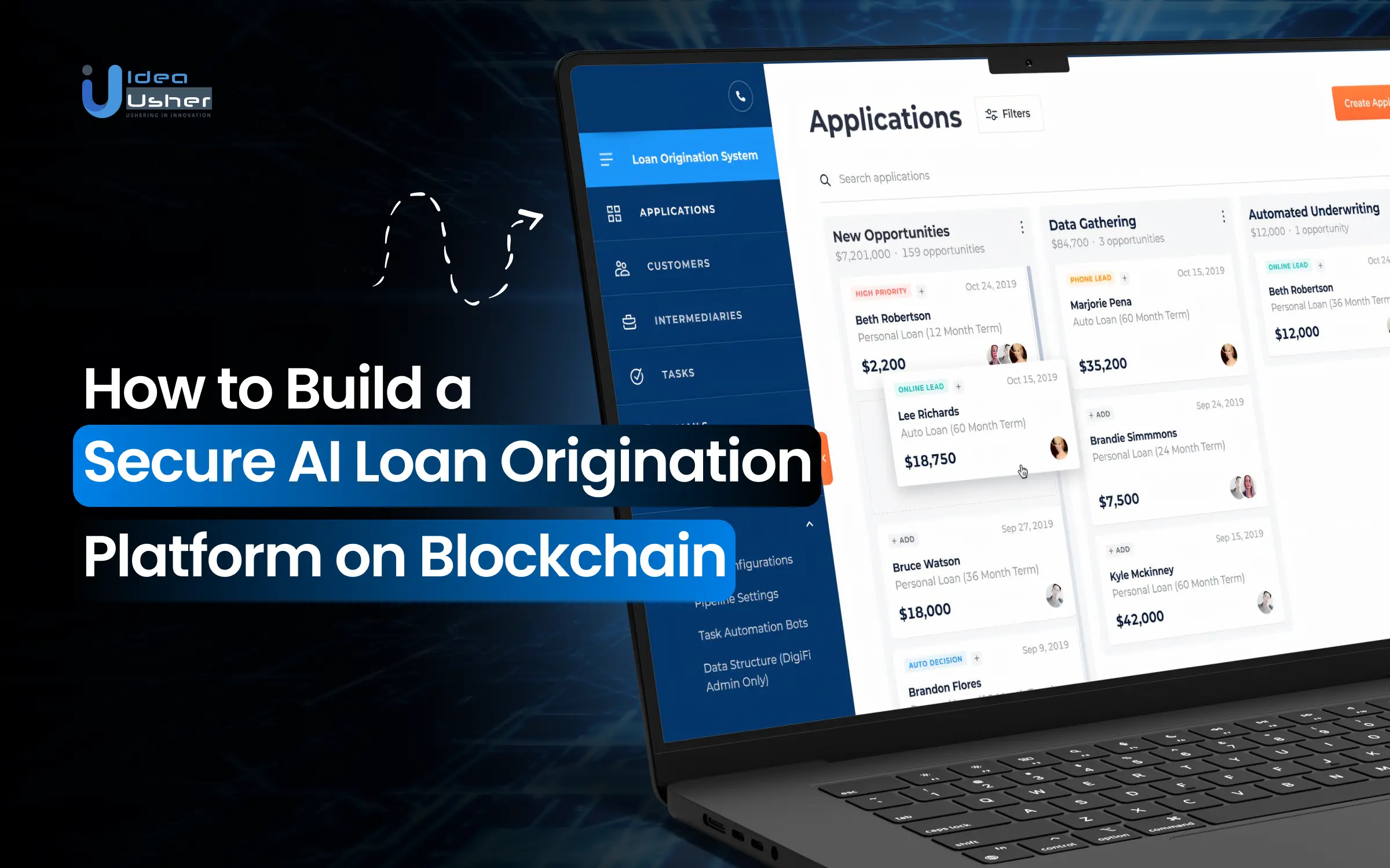 AI-powered loan origination platform on blockchain development
