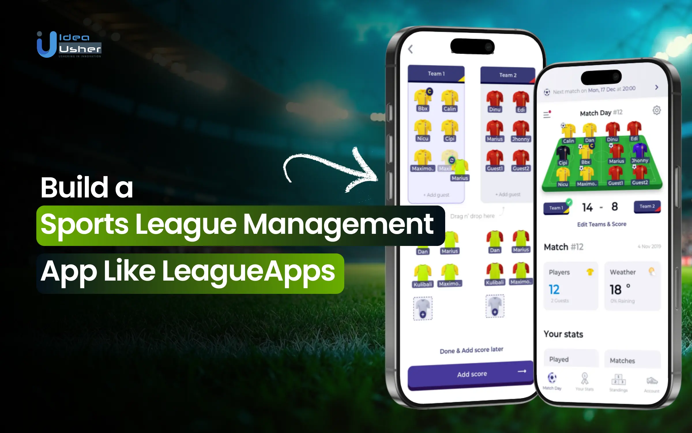 sports league management app development