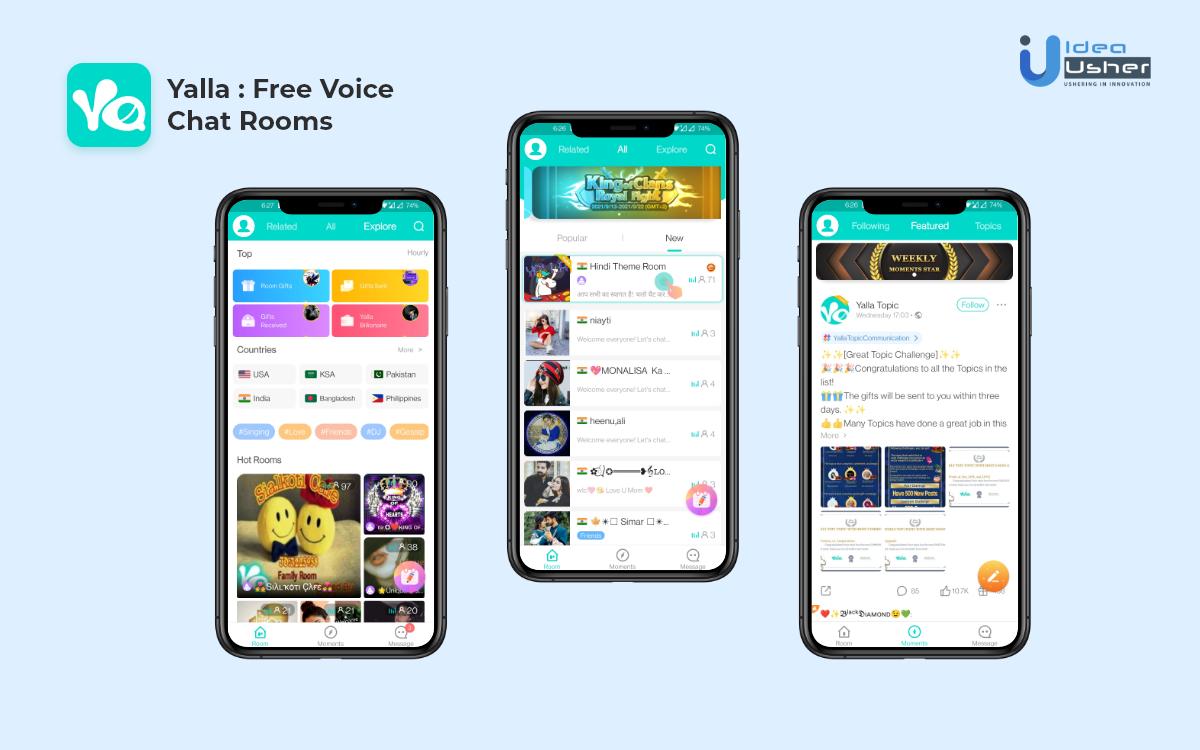 Chat room app development like Yalla