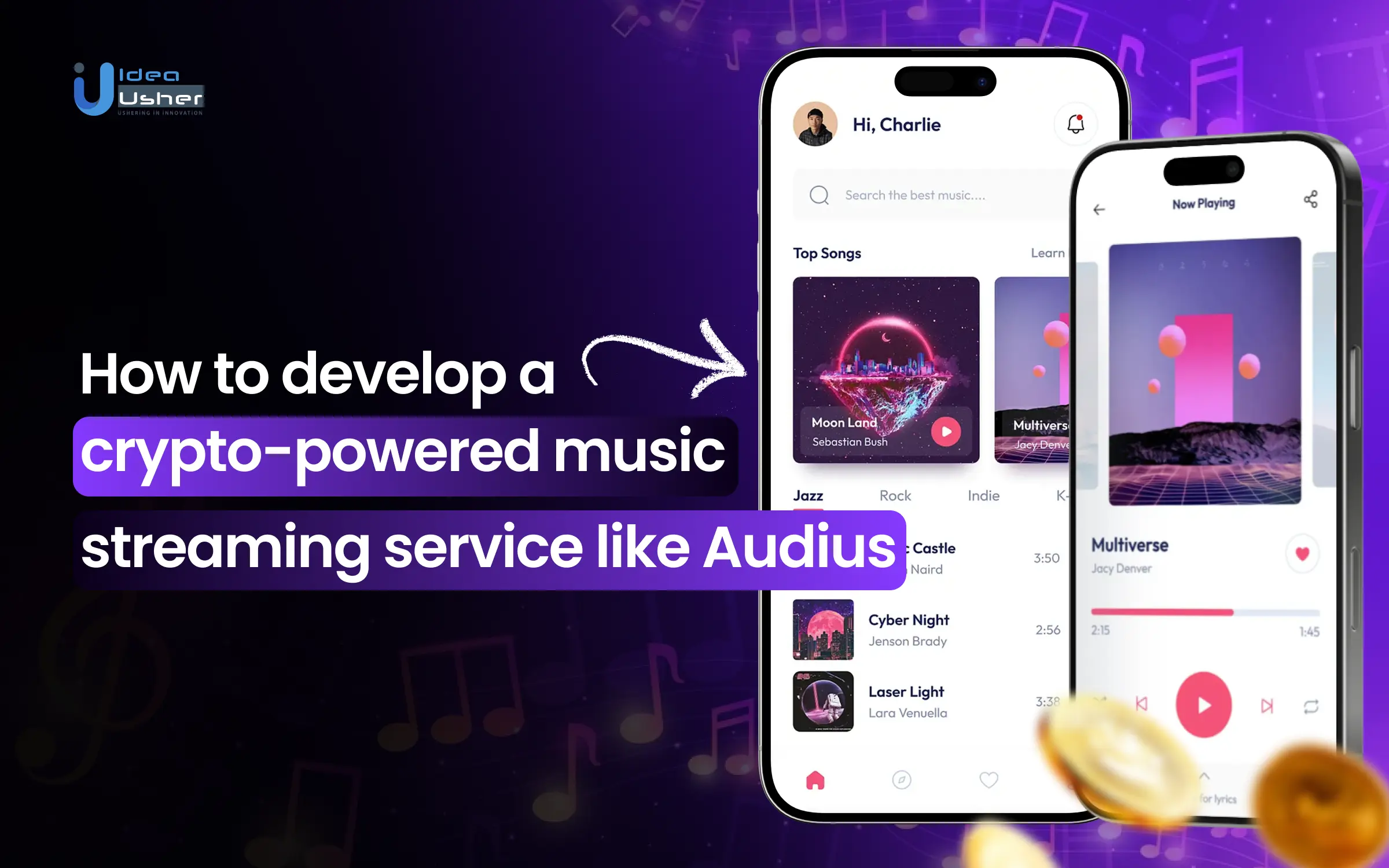 crypto-powered music streaming service like Audius