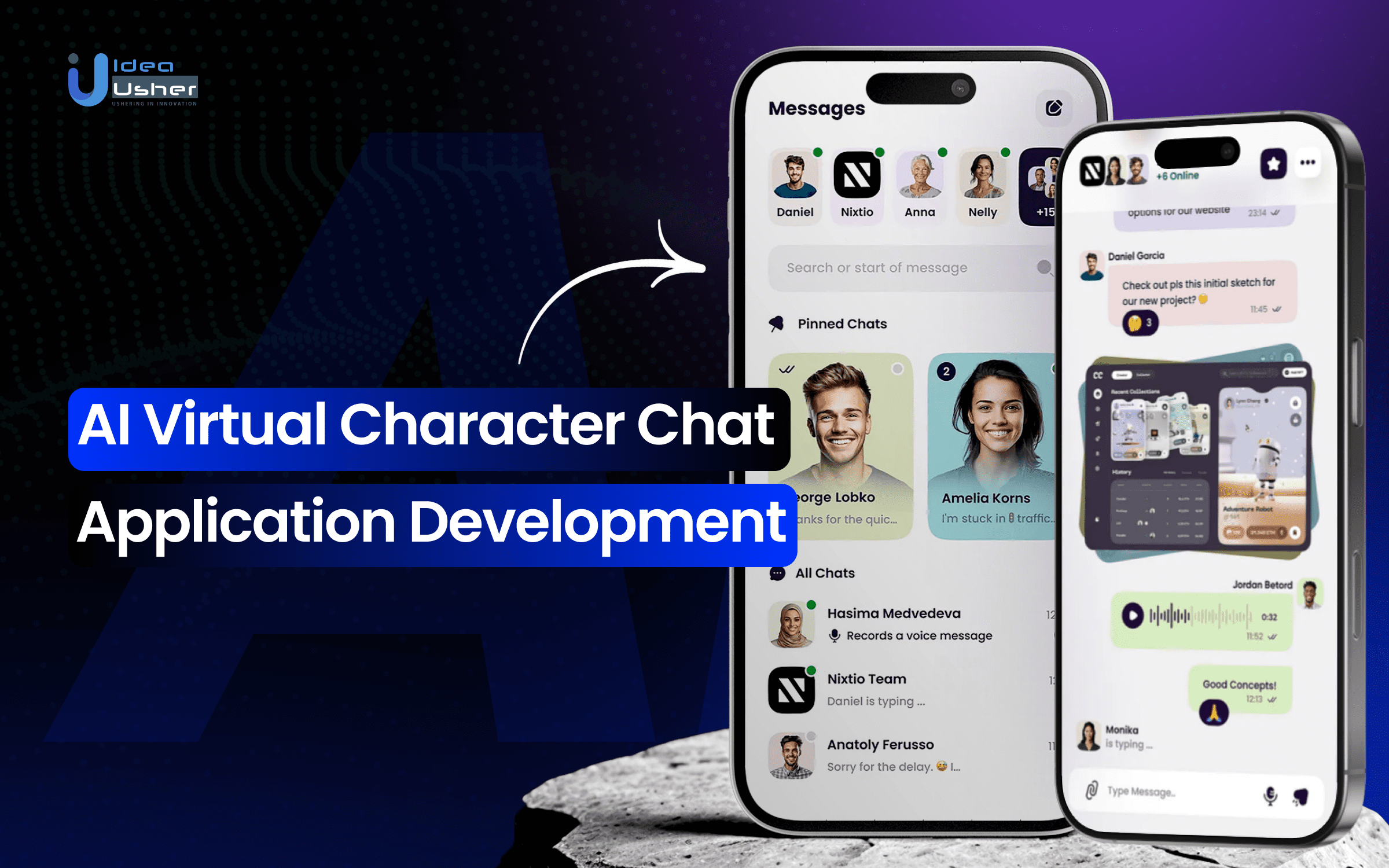 AI virtual character chat app