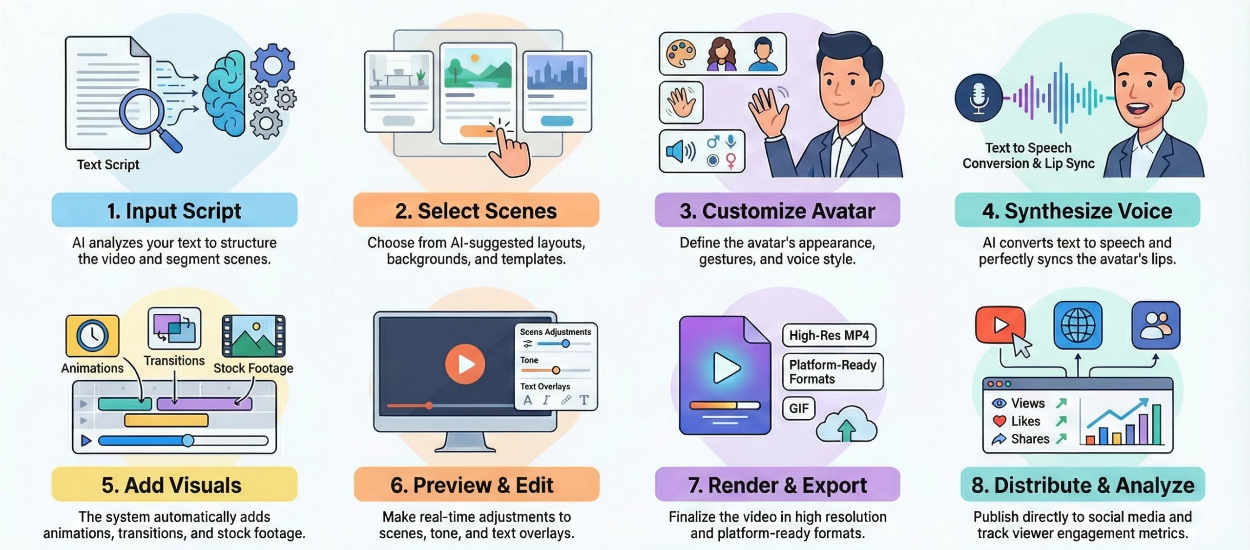 AI video app like AI Studios working process