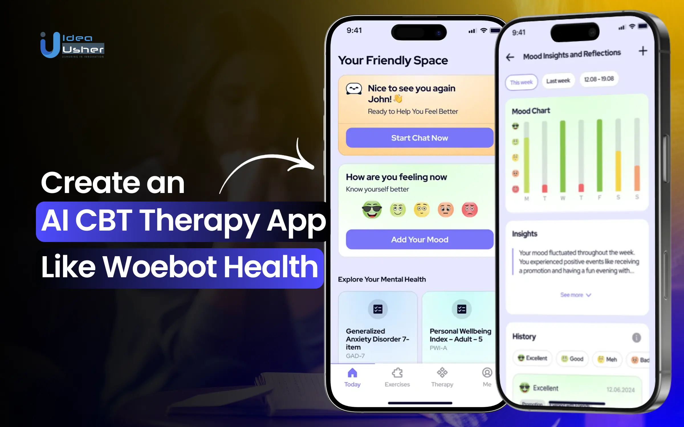 AI CBT Therapy App Like Woebot Health development
